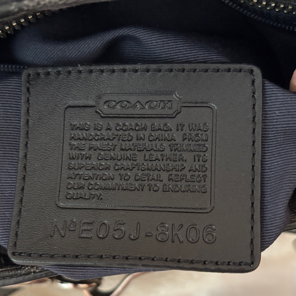 Coach Black Handbag with Silver Accents - Picture 3 of 10